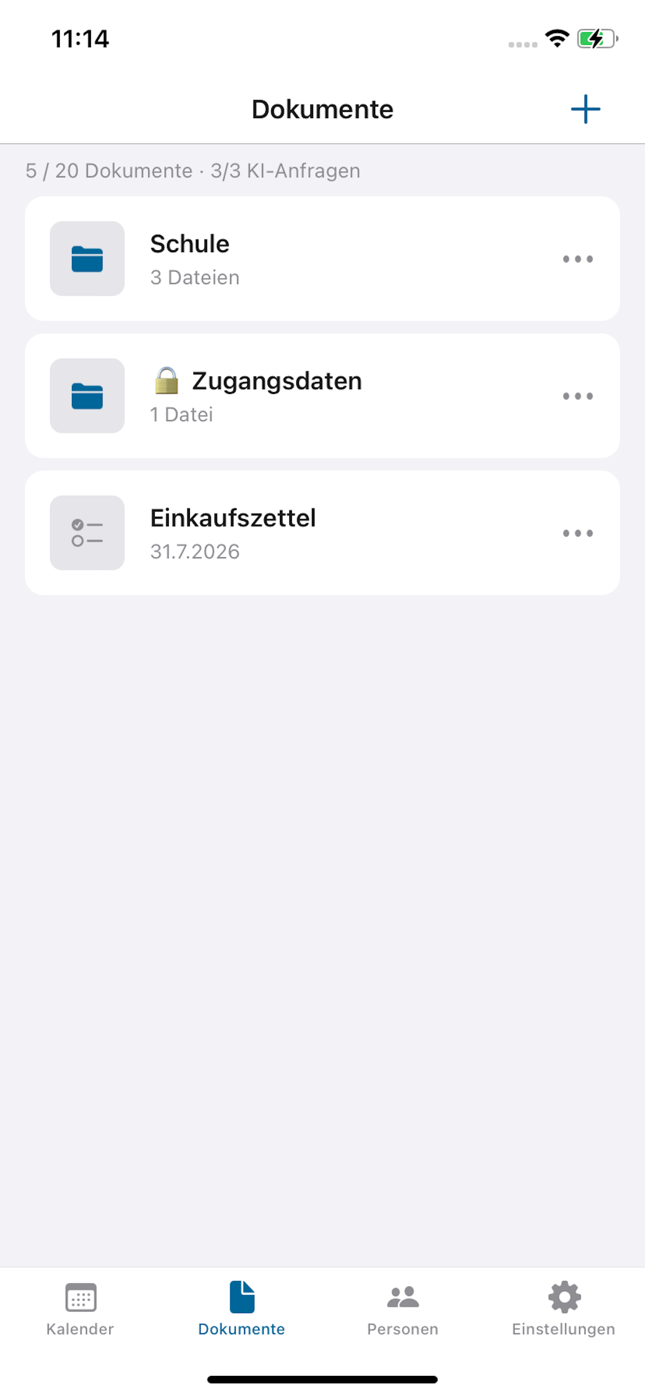 Dokumente im Kreis